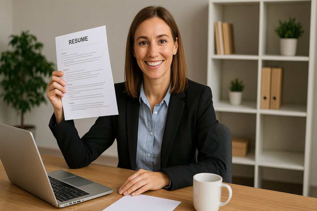 RecruitTune-Woman holding resume